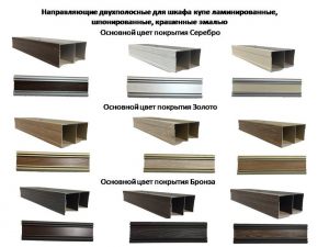 Направляющие двухполосные для шкафа купе ламинированные, шпонированные, крашенные эмалью Воронеж