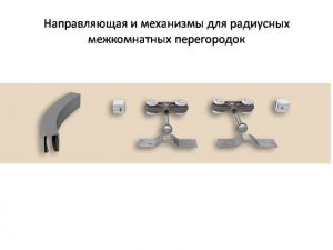 Направляющая и механизмы верхний подвес для радиусных межкомнатных перегородок Воронеж